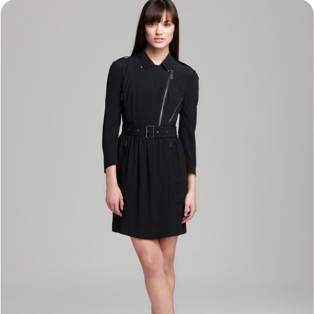 Burberry Brit Cara black moto dress